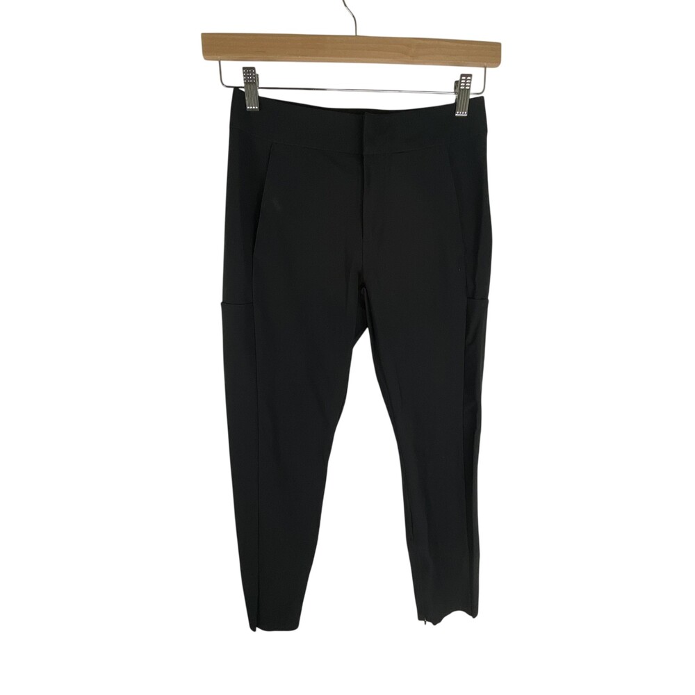 Athleta Pants Womens 4 Black Ankle Stretch Tapered Zip Fly Yoga Gym Athletic
